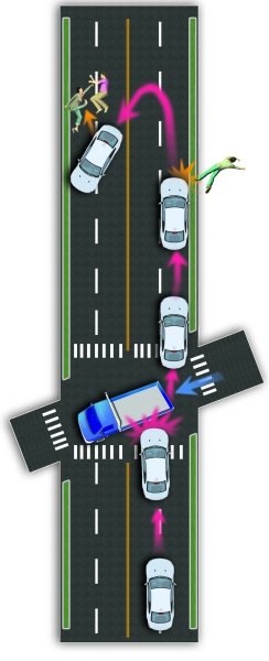 跑車(chē)撞貨車(chē)致4人死亡 英菲尼迪空中翻滾
