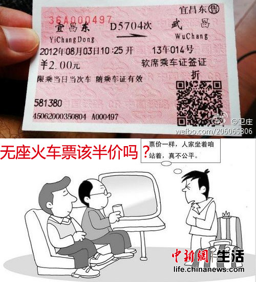 “站票半價(jià)”獲網(wǎng)友壓倒性支持相關(guān)反對言論遭炮轟