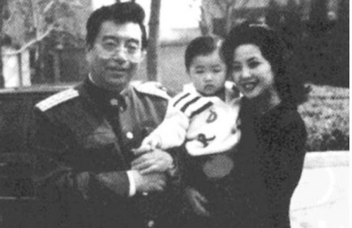 李雙江、李天一、夢鴿一家三口的合影。