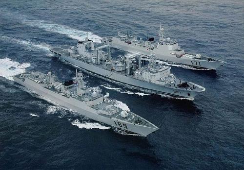 資料圖：海軍艦隊遠洋訓練。